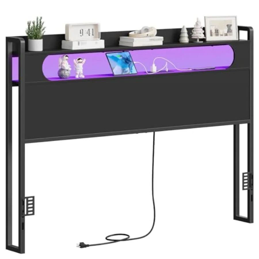 CHOEZON Queen Size Headboard with Storage Head Board Only with Charging Station and LED Strip Sturdy Headboards Adjustable Heig
CHOEZON Queen Size Headboard with Storage Head Board Only with Charging Station and LED Strip Sturdy Headboards Adjustable Heig