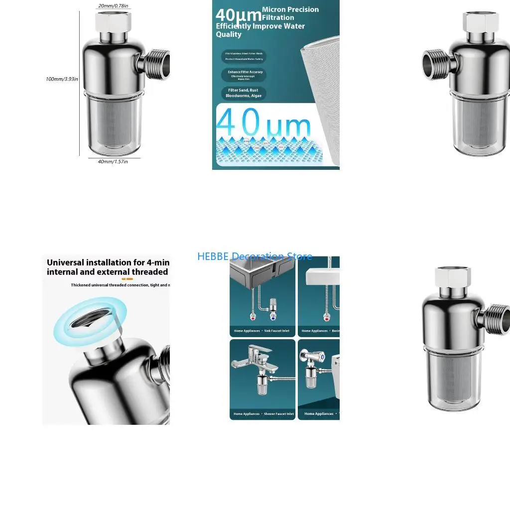 B0KC Universal Water Heaters Defense Filter Permanent Steel Meshing Temperature Resistant Water Heaters Inlines Filter for Home
B0KC Universal Water Heaters Defense Filter Permanent Steel Meshing Temperature Resistant Water Heaters Inlines Filter for Home