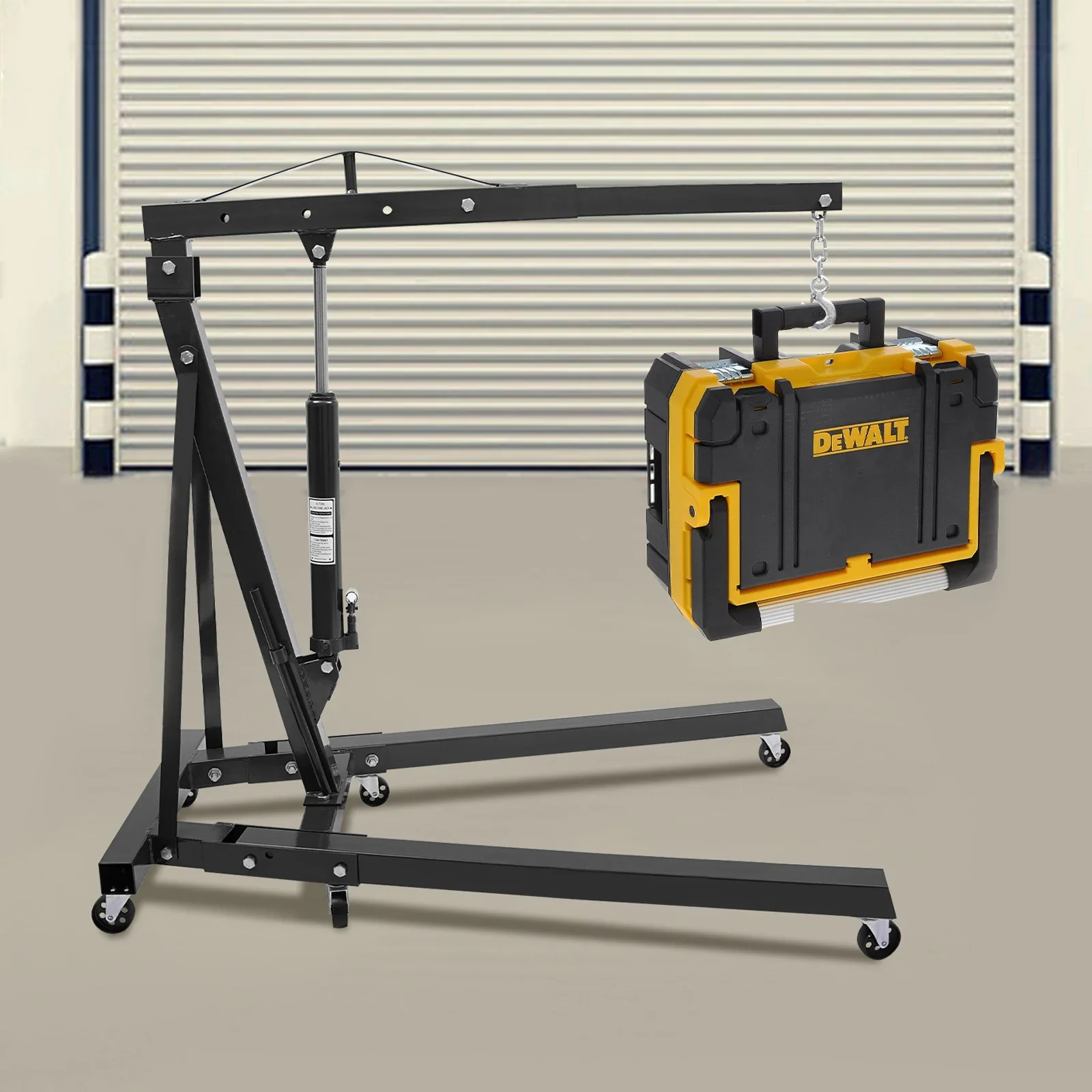 NEWEST Engine Hoist 1 Ton Folding Engine Lift Hydraulic Engine Hoist Upgrade Folding Cherry Picker with 6 Wheels
NEWEST Engine Hoist 1 Ton Folding Engine Lift Hydraulic Engine Hoist Upgrade Folding Cherry Picker with 6 Wheels