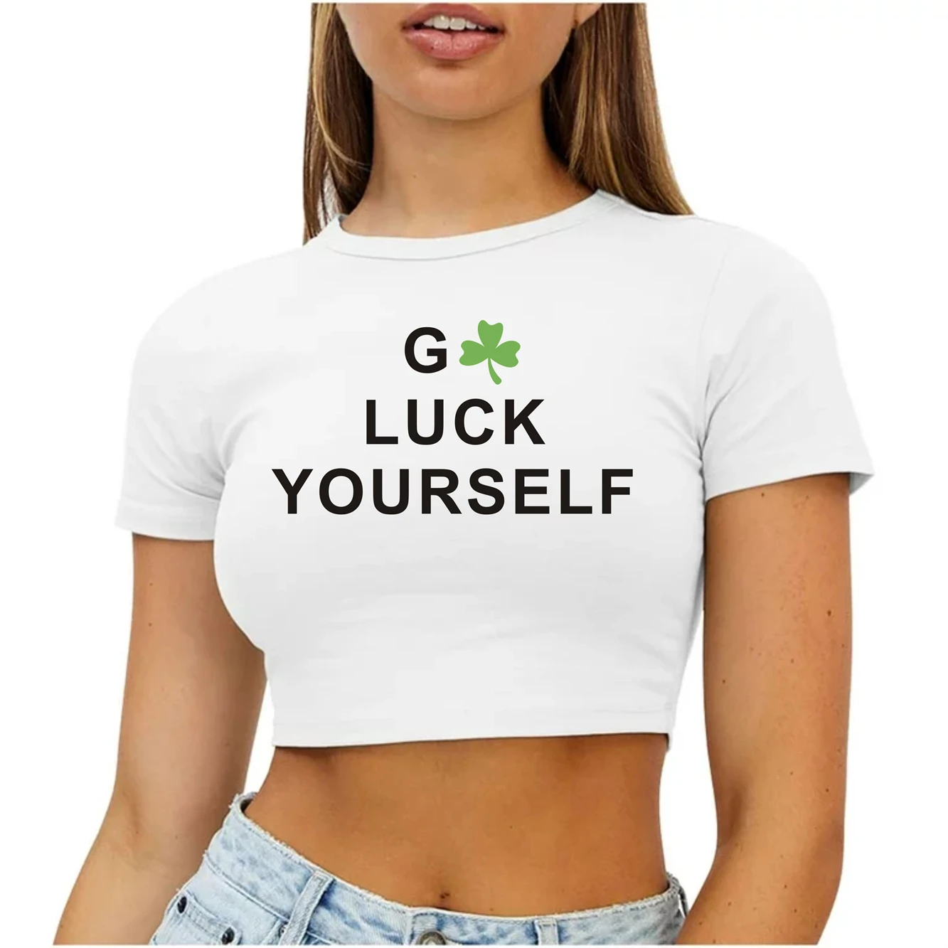 Go Luck Yourself Y2K Baby Tee Girls Summer Cotton Short Shirt Short Sleeve Women T-Shirt
Go Luck Yourself Y2K Baby Tee Girls Summer Cotton Short Shirt Short Sleeve Women T-Shirt