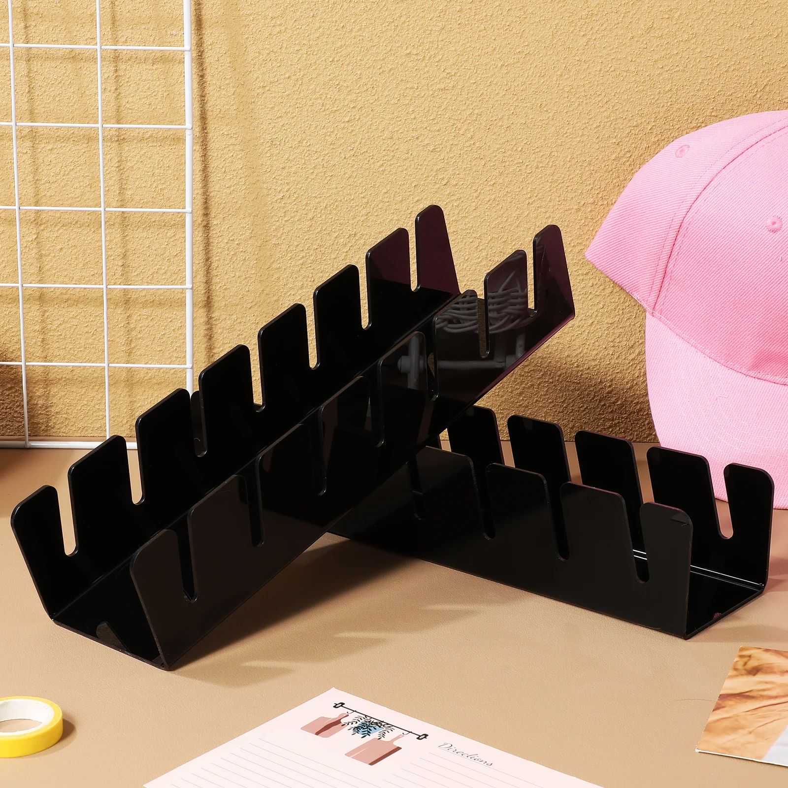 2pcs Hat Storage Rack Baseball Caps Organizer Desktop Holder Eco-friendly Acrylic Display Refined Contemporary Multiple Slots
2pcs Hat Storage Rack Baseball Caps Organizer Desktop Holder Eco-friendly Acrylic Display Refined Contemporary Multiple Slots