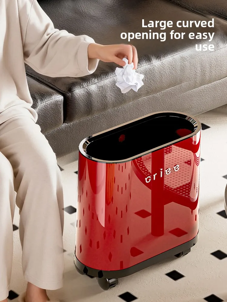 Elongated Oval Household Trash Can Red Press Type with Cover Storage Bucket for Living Room Bathroom Kitchen Simple Style Pla...
Elongated Oval Household Trash Can Red Press Type with Cover Storage Bucket for Living Room Bathroom Kitchen Simple Style Pla...