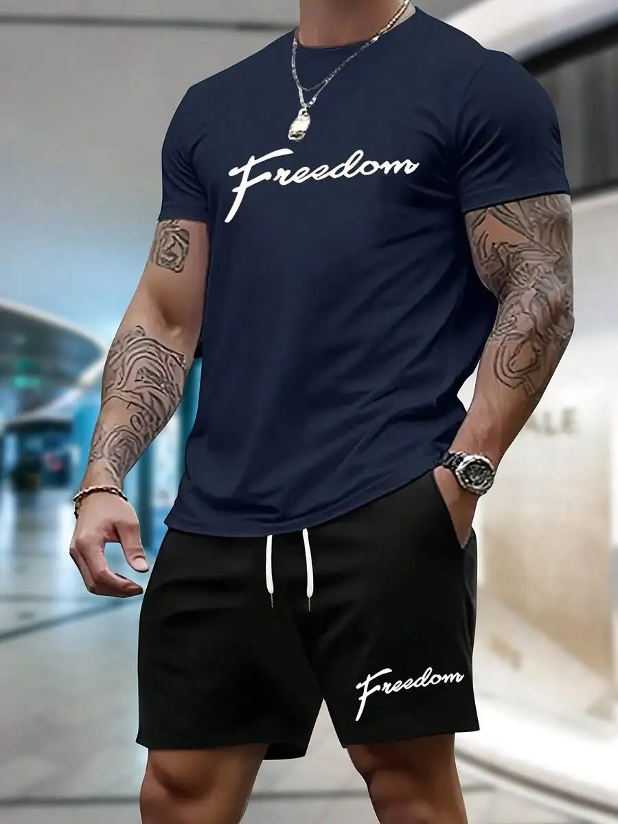 Mens Summer Short Sleeve T-Shirt And Shorts Set Casual Fitness Outfit
Mens Summer Short Sleeve T-Shirt And Shorts Set Casual Fitness Outfit