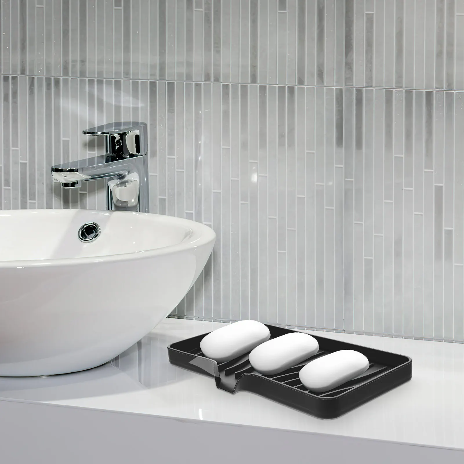 3Pcs Silicone Soap Dish Heavy-Duty Self-Draining Structure Anti-Slip Raised for Bathroom Shower Kitchen Soap Storage Tray
3Pcs Silicone Soap Dish Heavy-Duty Self-Draining Structure Anti-Slip Raised for Bathroom Shower Kitchen Soap Storage Tray