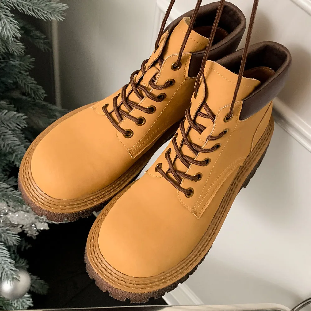 Women's genuine leather lace-up flats autumn ankle boots round toe casual punk short motorcycle boots high quality shoes women
Women's genuine leather lace-up flats autumn ankle boots round toe casual punk short motorcycle boots high quality shoes women
