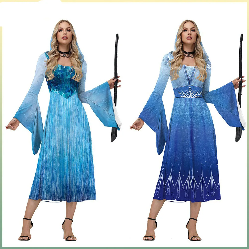 2025 New Halloween Ice Princess Costume Skirt with Bell Sleeves Cosplay Role Playing Stage Performance Women's Dress
2025 New Halloween Ice Princess Costume Skirt with Bell Sleeves Cosplay Role Playing Stage Performance Women's Dress