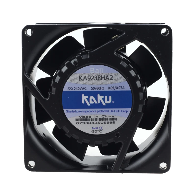 KA9238HA2 92x92x38mm 9CM AC220V 0.08/0.07A 9238 Axial Flow Cooling Fan Industrial Cabinet Ventilation Fan
KA9238HA2 92x92x38mm 9CM AC220V 0.08/0.07A 9238 Axial Flow Cooling Fan Industrial Cabinet Ventilation Fan
