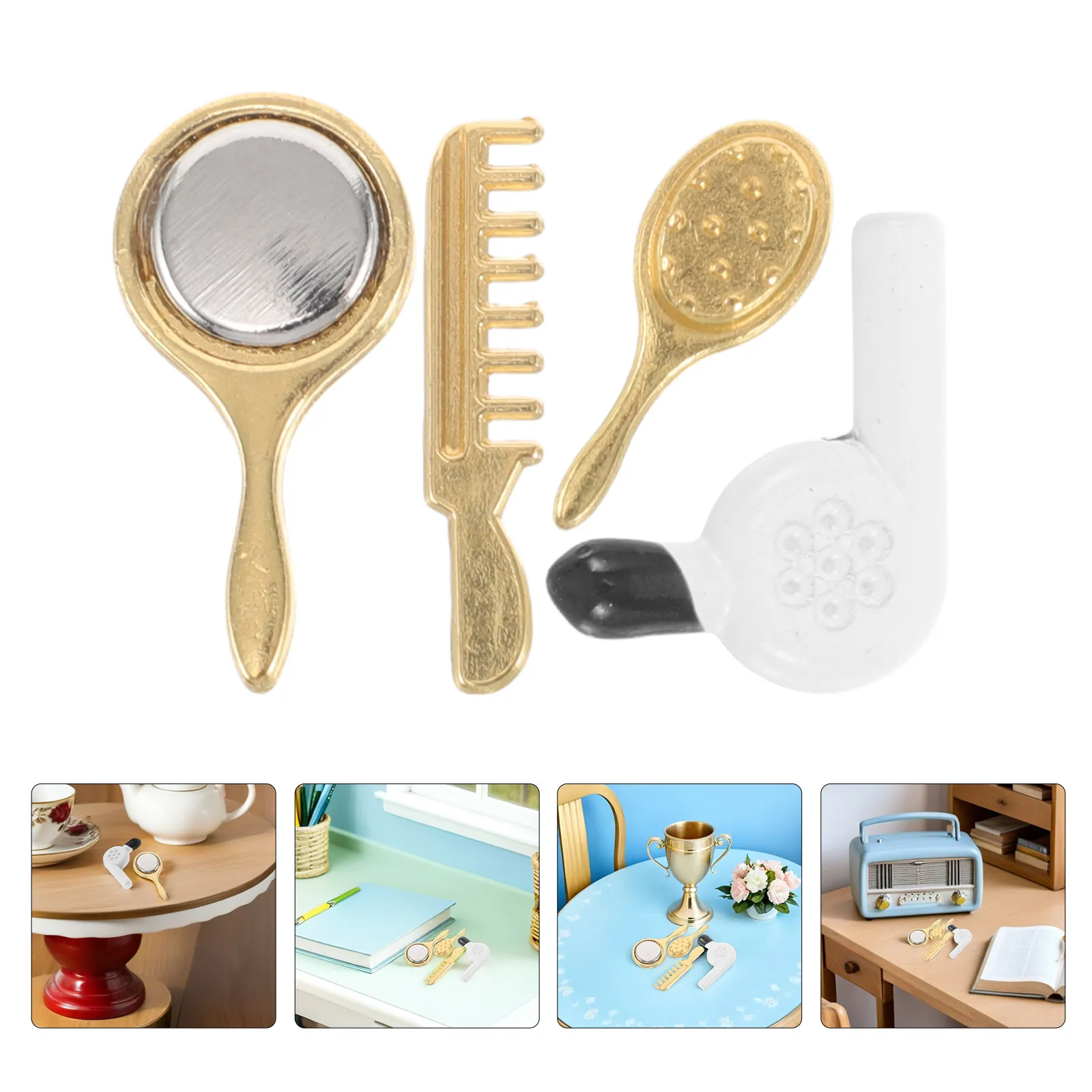 Набор из 8 миниатюрных предметов для ванной комнаты: мини-расческа, зеркало, фен для ролевых игр, мебель для кукольного домика, компактный дорожный набор
Набор из 8 миниатюрных предметов для ванной комнаты: мини-расческа, зеркало, фен для ролевых игр, мебель для кукольного домика, компактный дорожный набор