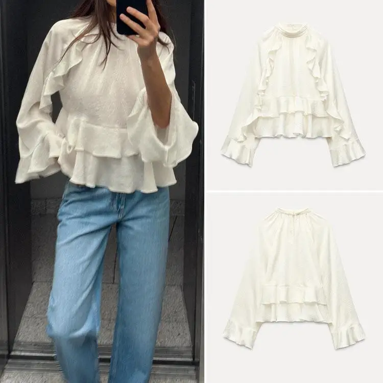 Fashionable Casual Long Sleeve Stand Collar Layered Women's Shirt New Arrival Spring 2025 Ethnic Stage Costume Ladies Premium
Fashionable Casual Long Sleeve Stand Collar Layered Women's Shirt New Arrival Spring 2025 Ethnic Stage Costume Ladies Premium