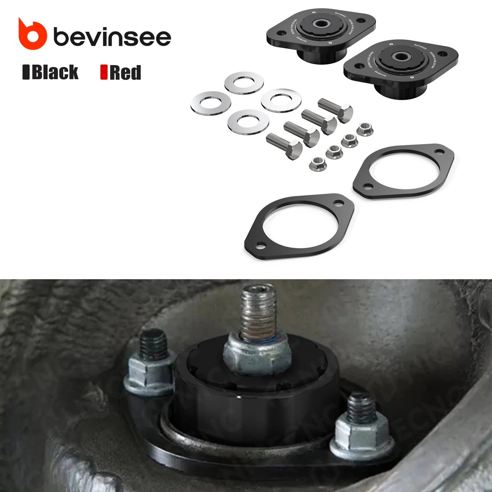 BEVINSEE Complete Rear Upper 85A Polyurethane Shock Mounting Kit for BMW E46 E36 E30 Z3 Z4 323 325 328 M3
BEVINSEE Complete Rear Upper 85A Polyurethane Shock Mounting Kit for BMW E46 E36 E30 Z3 Z4 323 325 328 M3