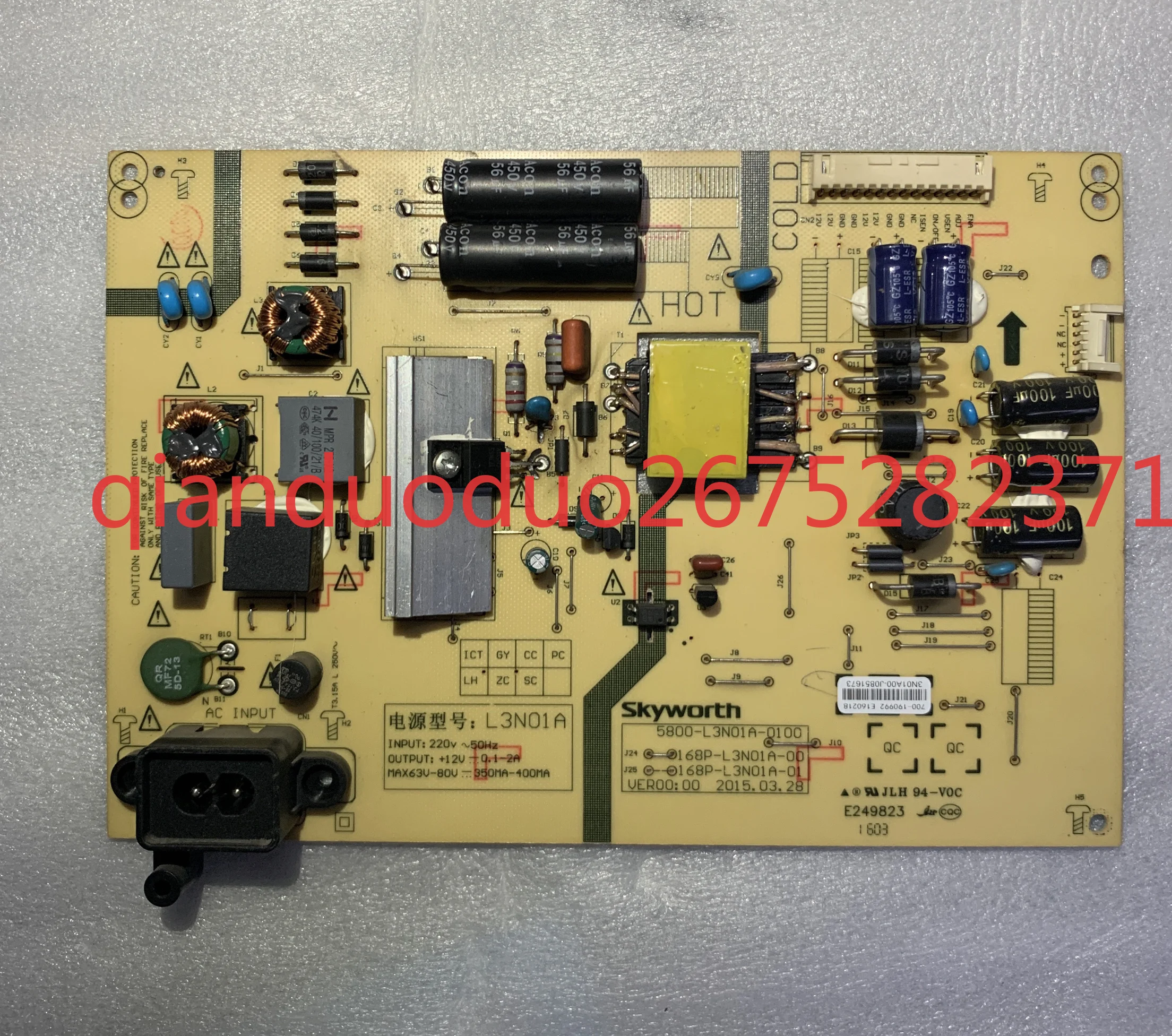 Подходит для платы питания Skyworth 40E3000 43E3500 5800-L3N01A-0100 168P-L3N01A-00
Подходит для платы питания Skyworth 40E3000 43E3500 5800-L3N01A-0100 168P-L3N01A-00