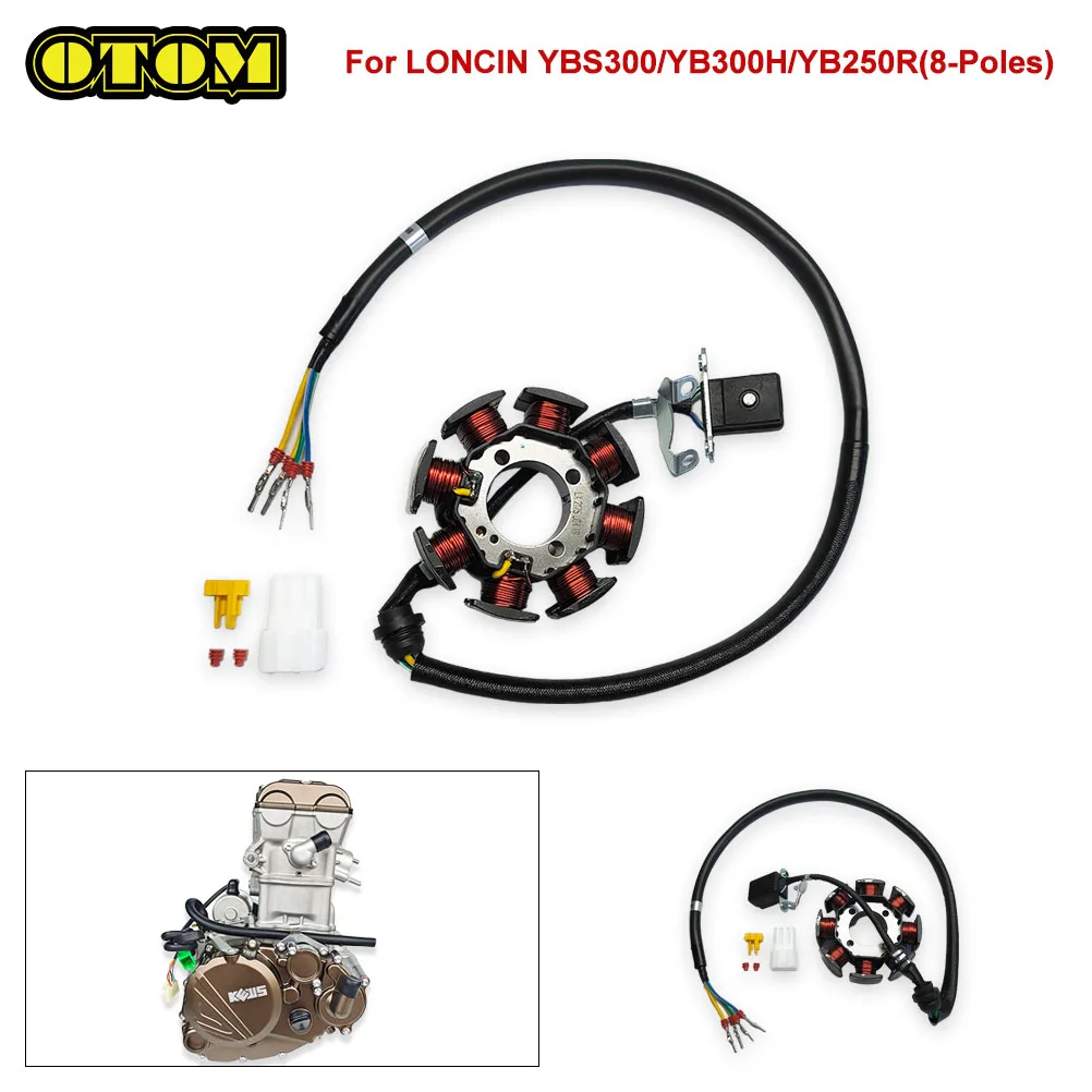 Для мотоцикла LONCIN катушка зажигания статор в сборе магнето 8-полюсный YBS300 YB300H YB250R аксессуары для двигателя Pit Dirt Bikes Запчасти 
Для мотоцикла LONCIN катушка зажигания статор в сборе магнето 8-полюсный YBS300 YB300H YB250R аксессуары для двигателя Pit Dirt Bikes Запчасти