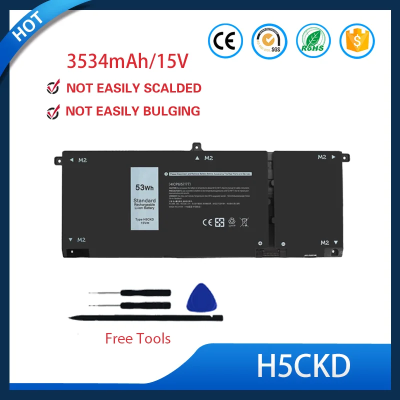 High Performance H5CKD JK6Y6 Laptop Battery 15V 11.25V Li-ion Battery For Dell Inspiron 5000 7000 Series 2-in-1
High Performance H5CKD JK6Y6 Laptop Battery 15V 11.25V Li-ion Battery For Dell Inspiron 5000 7000 Series 2-in-1