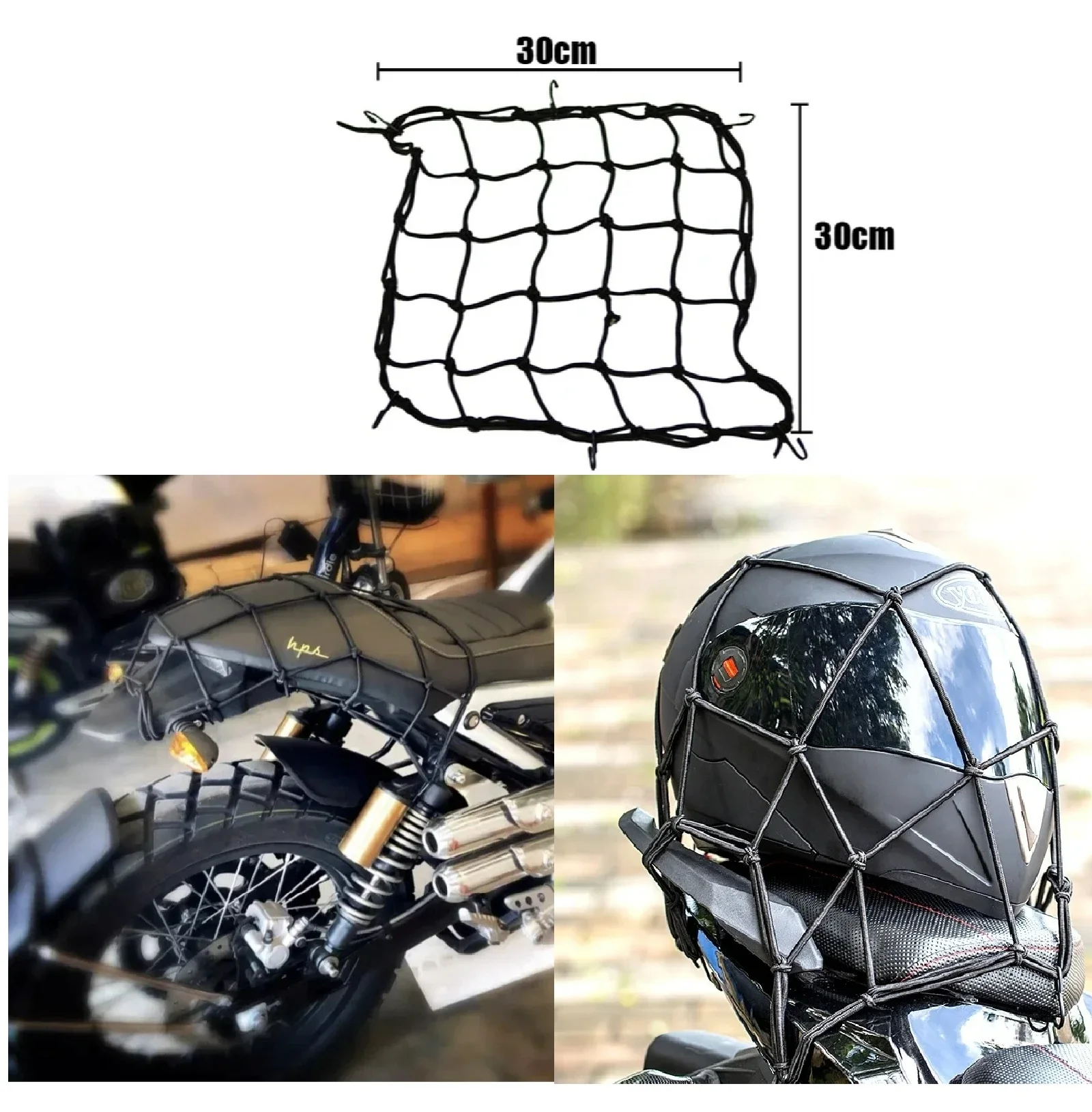 Motorcycle 6 Hooks Elastic Net Motorcycle Storage Straps Mesh Helmet Tank Luggage Mesh with Hook Black 30x30cm 40x40cm
Motorcycle 6 Hooks Elastic Net Motorcycle Storage Straps Mesh Helmet Tank Luggage Mesh with Hook Black 30x30cm 40x40cm