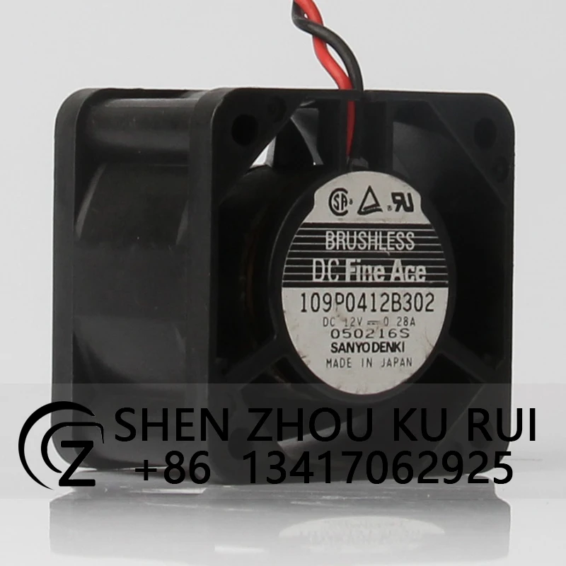 109P0412B302 Case Cooling Fan Double Ball Bearing for SANYO DC12V 0.28A 40x40x28MM 4CM 4028 Large Air Volume
109P0412B302 Case Cooling Fan Double Ball Bearing for SANYO DC12V 0.28A 40x40x28MM 4CM 4028 Large Air Volume