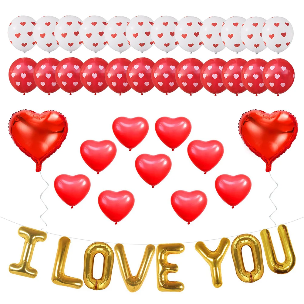 Pack of Valentine Decorations I LOVE YOU Balloons Kit Heart Shape Latex Balloons Heart Latex Balloons Valentines Day Decorations
Pack of Valentine Decorations I LOVE YOU Balloons Kit Heart Shape Latex Balloons Heart Latex Balloons Valentines Day Decorations