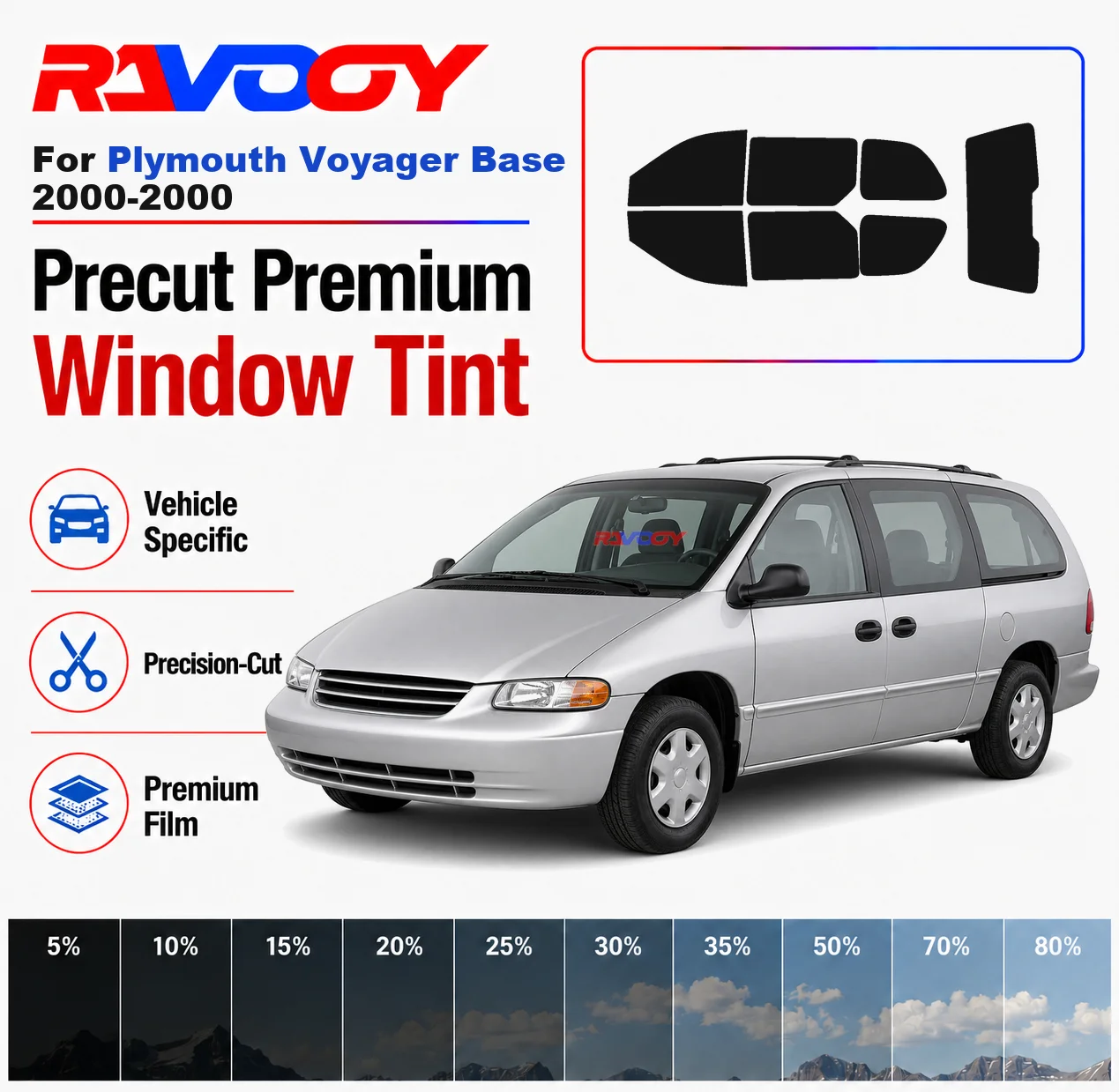 Premium Precut Window Tint Kit Front Windows Rear Windows Rear Windshield For Plymouth Voyager Base 2000-2000 Nano Ceramic Film
Premium Precut Window Tint Kit Front Windows Rear Windows Rear Windshield For Plymouth Voyager Base 2000-2000 Nano Ceramic Film
