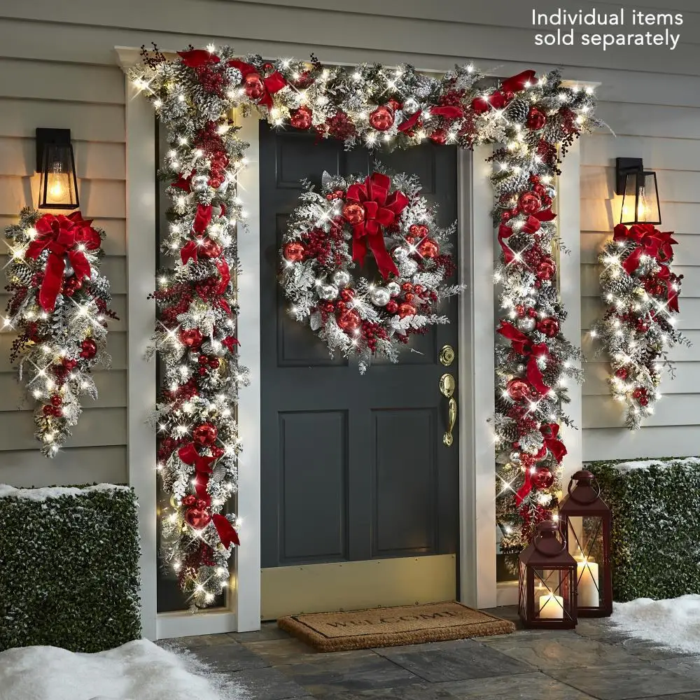 Christmas Decorations Snowfall Velvet Flower Rings Rattan Doors Hanging Display Window Ornaments
Christmas Decorations Snowfall Velvet Flower Rings Rattan Doors Hanging Display Window Ornaments