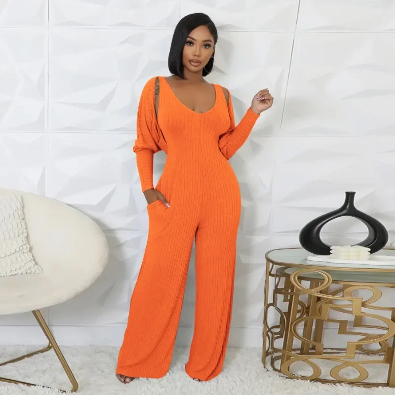 Leosoxs Casual Two Piece Sets for Women Autumn Winter Long Sleeve Knitted Cape Vest + Jumpsuit Streetwear Jogging Outfits 2024
Leosoxs Casual Two Piece Sets for Women Autumn Winter Long Sleeve Knitted Cape Vest + Jumpsuit Streetwear Jogging Outfits 2024