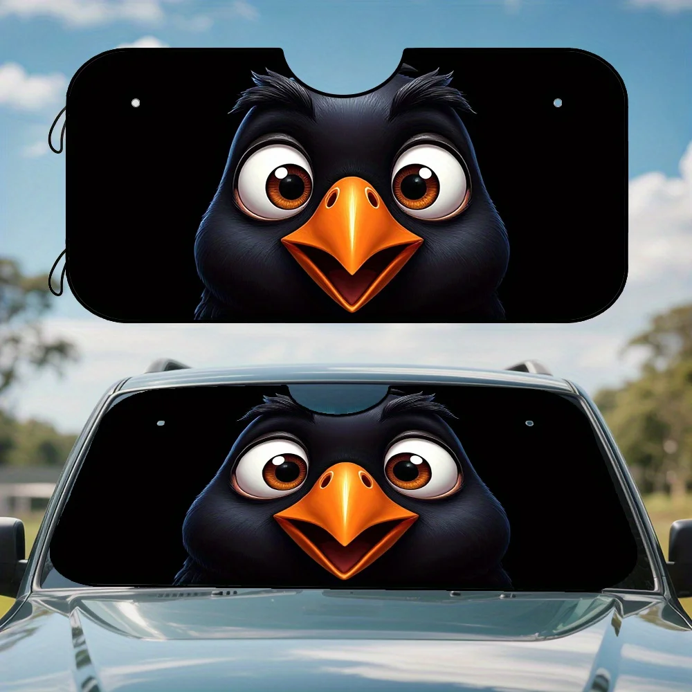 1pc, Black Bird Art Print Car Windshield Sun Shade, Foldable Sun Visor, Keeps Your Vehicle Cool, Suitable For City Drives And Ou
1pc, Black Bird Art Print Car Windshield Sun Shade, Foldable Sun Visor, Keeps Your Vehicle Cool, Suitable For City Drives And Ou