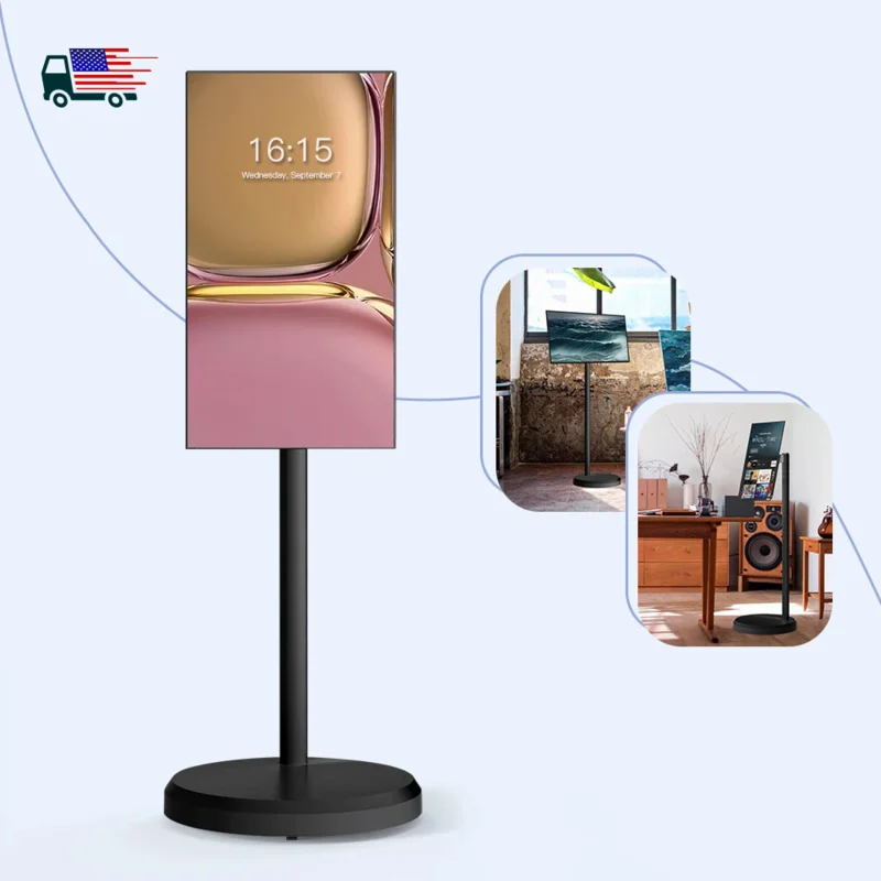New Portable Indoor 21.5Inch Android Standbyme Moving Smart WiFi Touch Screen Floor Standing Smart TV Lcd Interactive Display
New Portable Indoor 21.5Inch Android Standbyme Moving Smart WiFi Touch Screen Floor Standing Smart TV Lcd Interactive Display