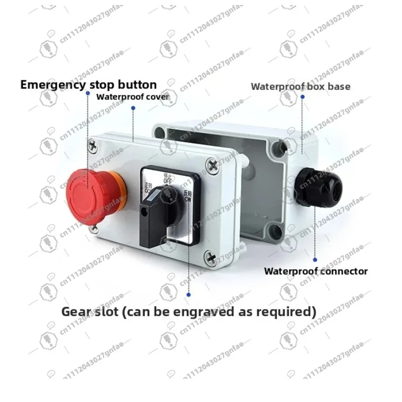 Universal Transfer Switch LW26-20 5.5N/3 with Waterproof Box, Expedited Stop Chip Remover, Forward and Reverse Switch
Universal Transfer Switch LW26-20 5.5N/3 with Waterproof Box, Expedited Stop Chip Remover, Forward and Reverse Switch