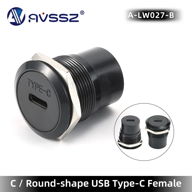AVSSZ Connectors USB 3.0 2.0 Type C Metal Data Adapter C / Round Computer Data Module, Single/Dual Interface Mounting Size 22mm
AVSSZ Connectors USB 3.0 2.0 Type C Metal Data Adapter C / Round Computer Data Module, Single/Dual Interface Mounting Size 22mm
