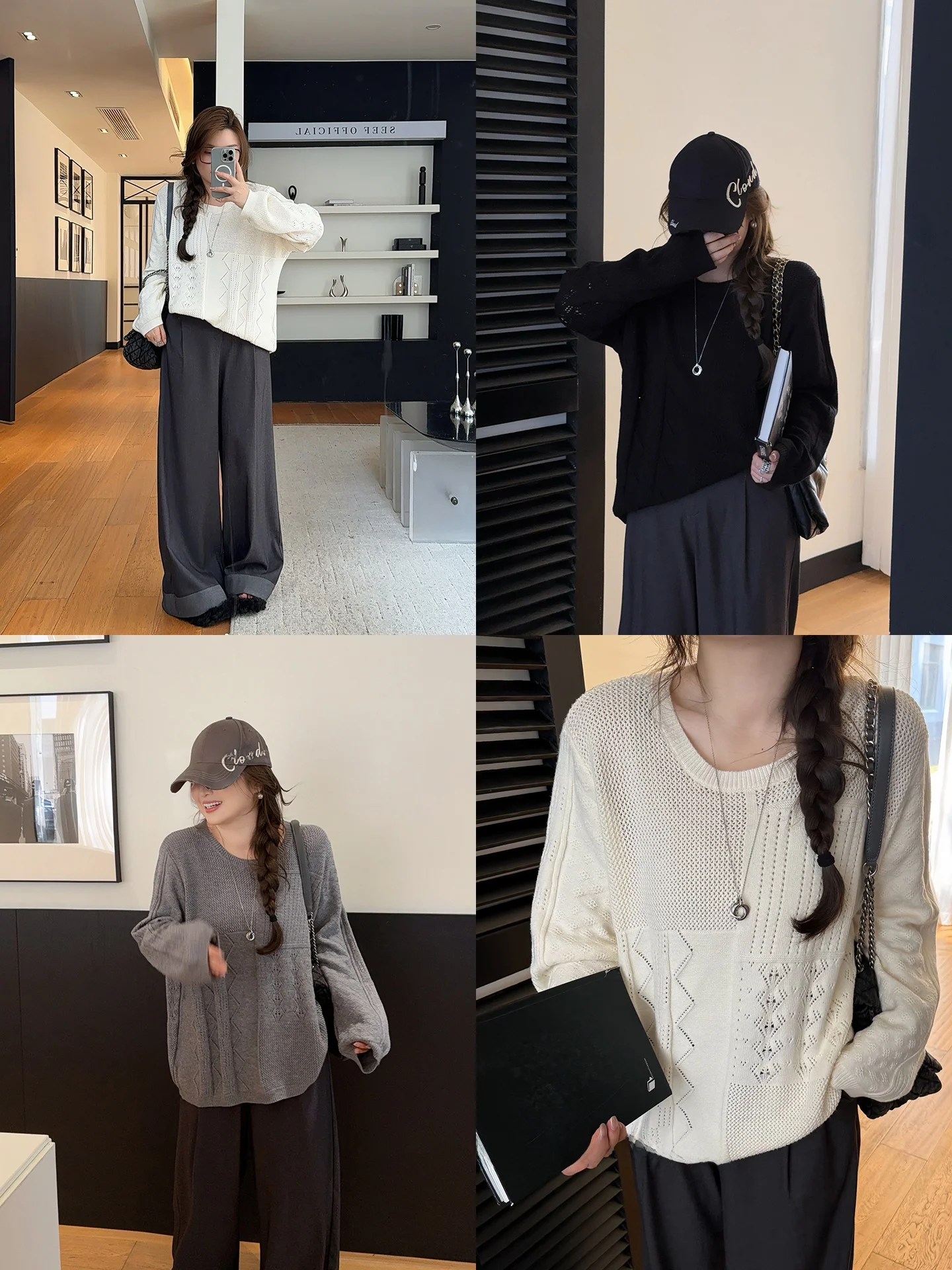 Женский вязаный свитер Miss ng больших размеров с вырезами и базовым слоем, текстурированные мягкие топы, осенний новый длинный свек, круглый Ne
Женский вязаный свитер Miss ng больших размеров с вырезами и базовым слоем, текстурированные мягкие топы, осенний новый длинный свек, круглый Ne