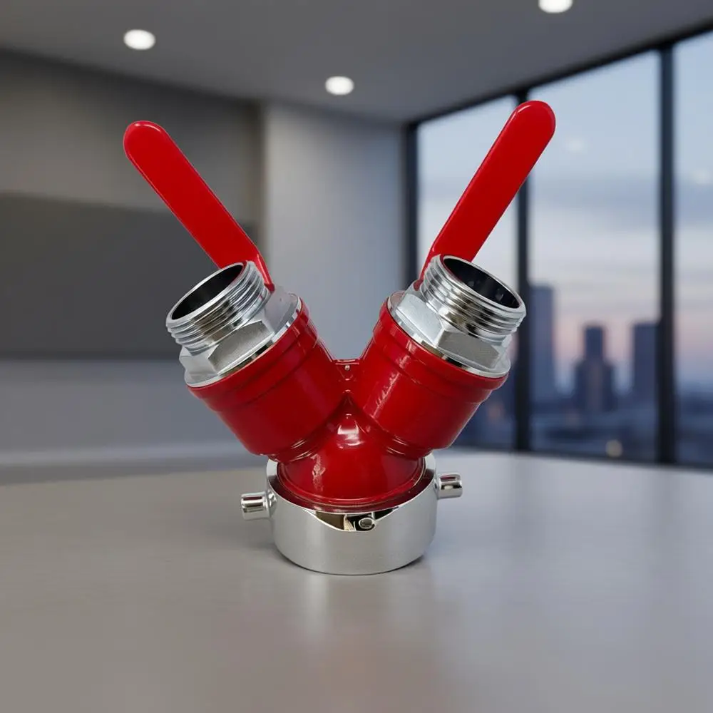 2.5 x 1.5 Brass Wye Fire Hydrant Splitter with Gated Valve and NST Threads for High-Pressure Hoses
2.5 x 1.5 Brass Wye Fire Hydrant Splitter with Gated Valve and NST Threads for High-Pressure Hoses