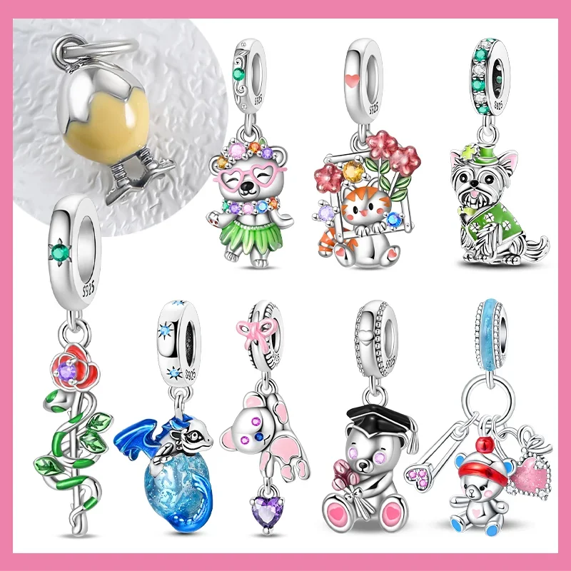 Silver S925 Bear Series Charms Pink Heart Flowers Cat Bead Fit Original Bracelets DIY Jewelry Fine Gift for Women Daily Matching
Silver S925 Bear Series Charms Pink Heart Flowers Cat Bead Fit Original Bracelets DIY Jewelry Fine Gift for Women Daily Matching
