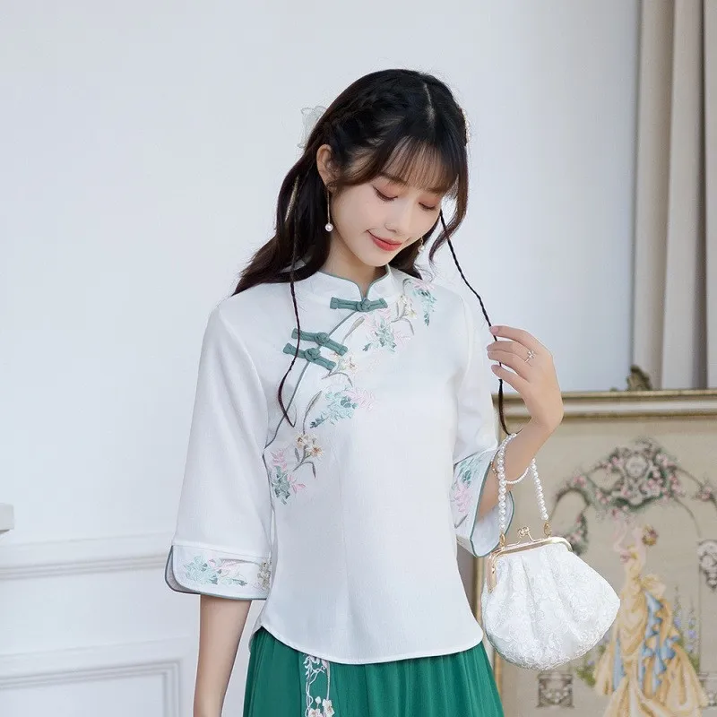 Ele Ethnic Sle Women's Cotton Linen Two-Piece Set with Embroidery Vintage Fre Tea Costume Sle Spring Summer New Arr...
Ele Ethnic Sle Women's Cotton Linen Two-Piece Set with Embroidery Vintage Fre Tea Costume Sle Spring Summer New Arr...