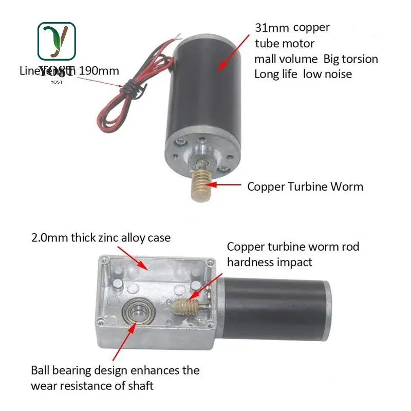 YOST-DC 12V High Torsion Speed Reduce Gear Motor Electric Gearbox Motor Reversible Gear Motor 8Mm Shaft (12V 16RPM)
YOST-DC 12V High Torsion Speed Reduce Gear Motor Electric Gearbox Motor Reversible Gear Motor 8Mm Shaft (12V 16RPM)