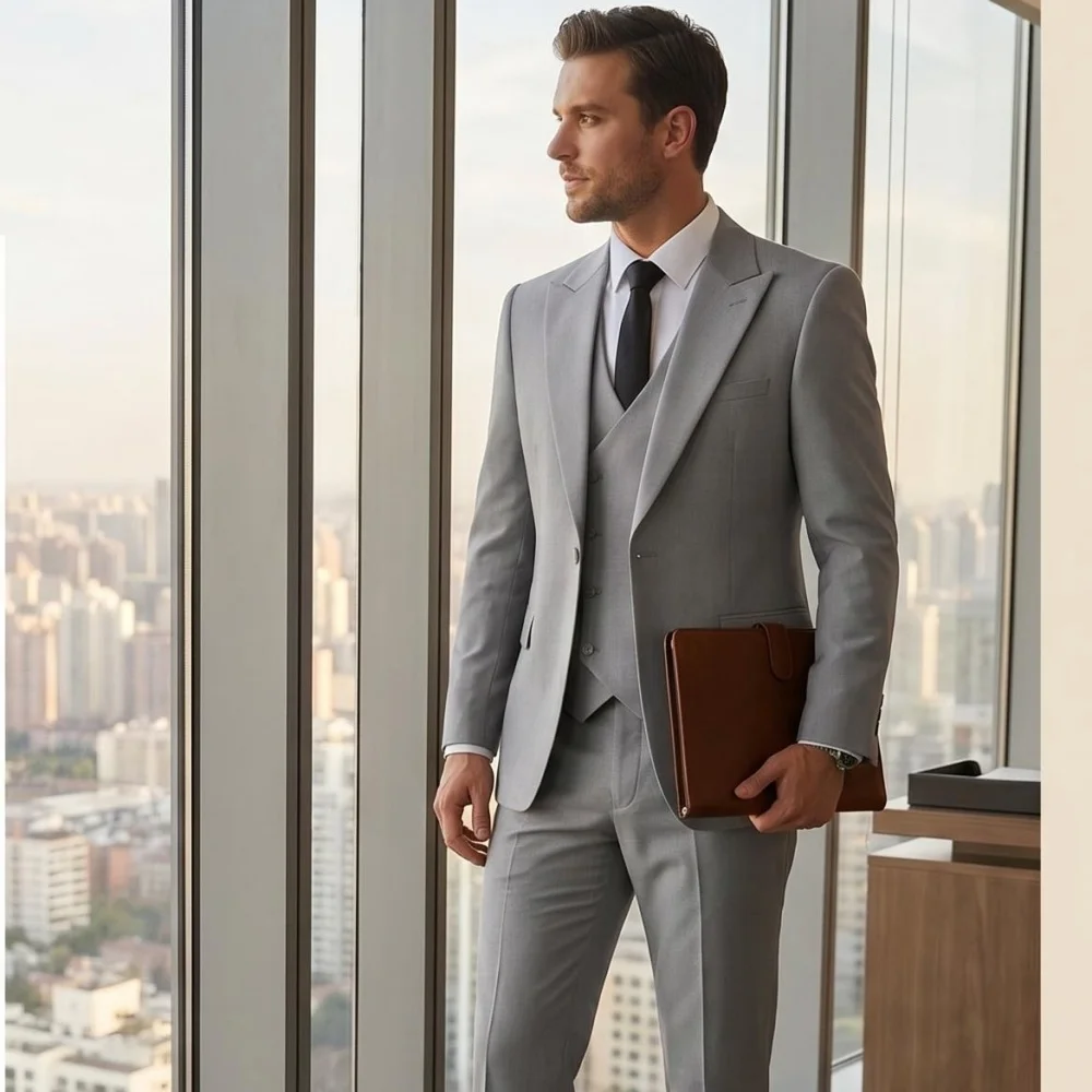 Men's Suits Peaked Lapel 3 Pieces Slim Fit Men's Double Breasted Waistcoat Suits For Wedding Groomsmen(Blazer+Vest+Pants)
Men's Suits Peaked Lapel 3 Pieces Slim Fit Men's Double Breasted Waistcoat Suits For Wedding Groomsmen(Blazer+Vest+Pants)