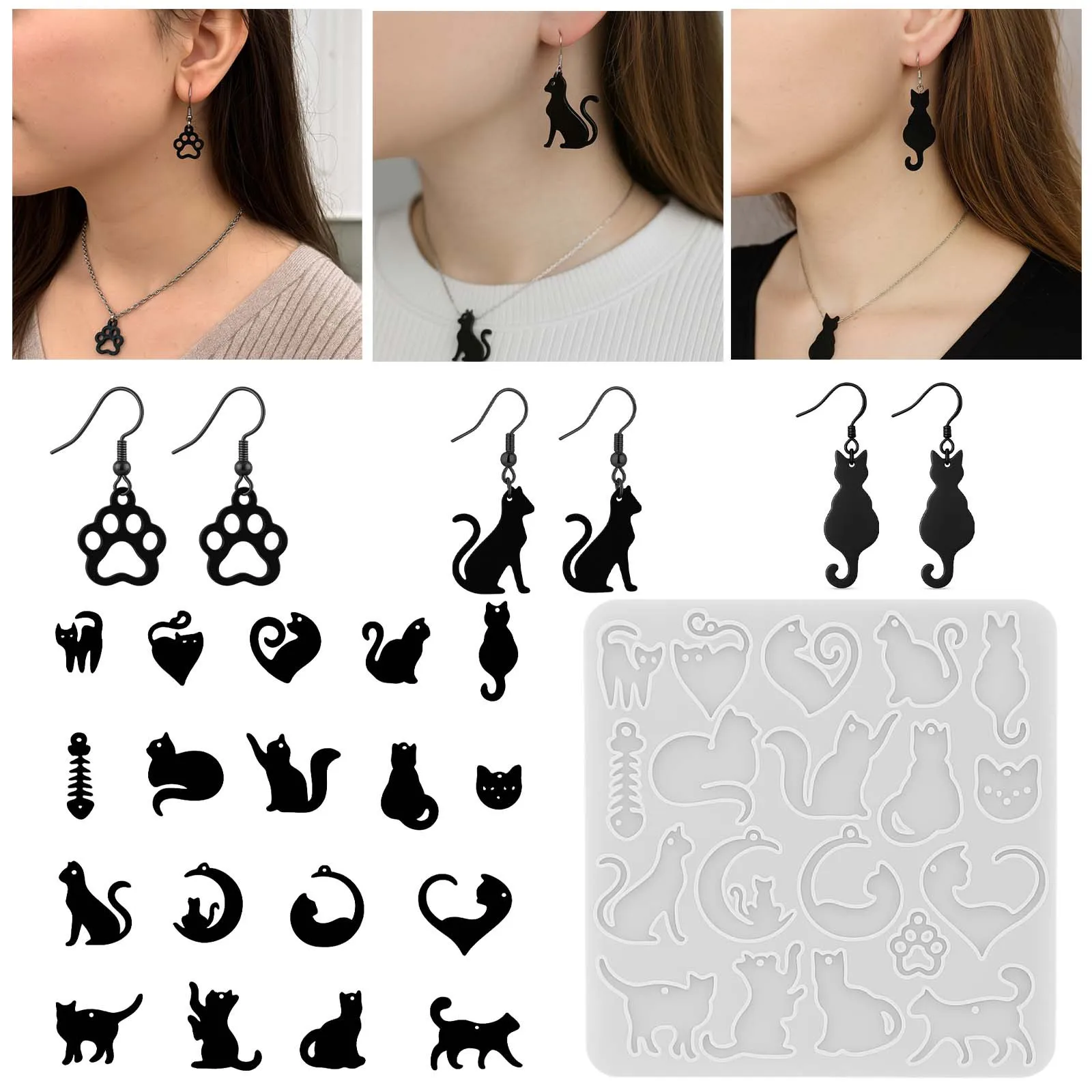 Animal Series Epoxy Resin Silicone Mold for DIY Earring Pendant Jewelry Making Craft Supplies Home Decor Gift
Animal Series Epoxy Resin Silicone Mold for DIY Earring Pendant Jewelry Making Craft Supplies Home Decor Gift