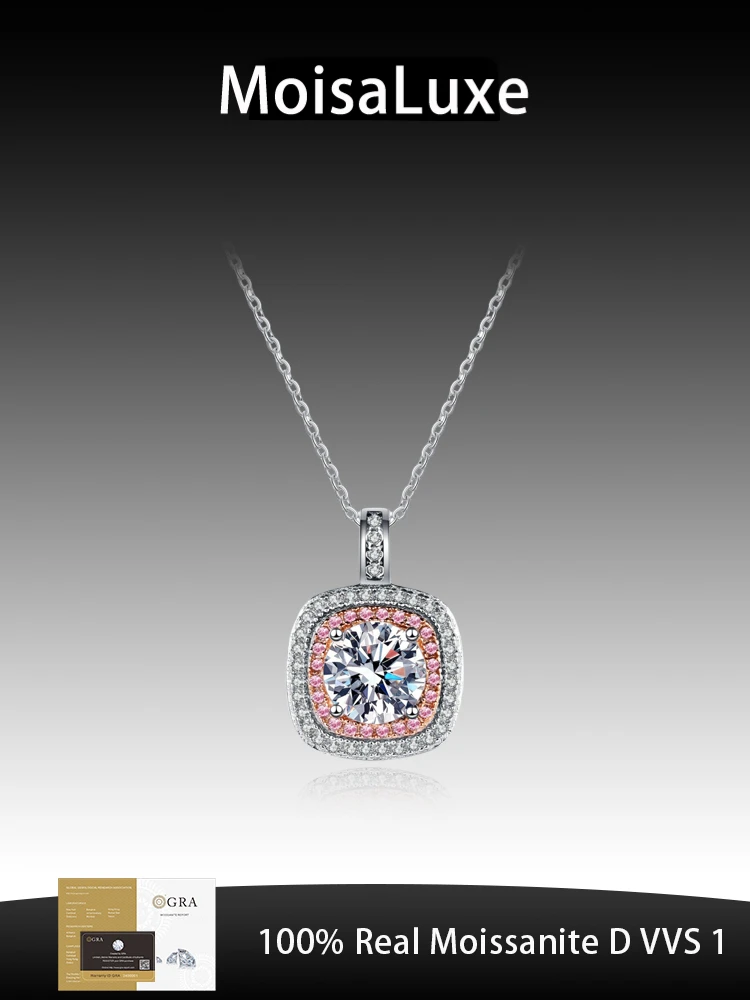 MoisaLuxe Official Store GRA Moissanite Plata Sterling 925 Silver Square Micro-set Hemming Pendant Necklace For Women Jewelry
MoisaLuxe Official Store GRA Moissanite Plata Sterling 925 Silver Square Micro-set Hemming Pendant Necklace For Women Jewelry