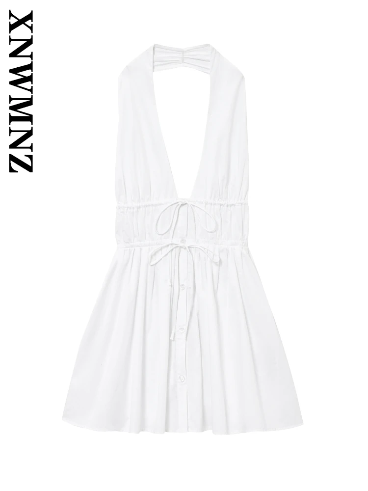 XNWMNZ 2025 Summer Woman's Fashion Mini Skirt Top Commuting Lady Halter Collar A-lineskirt Sleeveless Lace Dresses Slip dress
XNWMNZ 2025 Summer Woman's Fashion Mini Skirt Top Commuting Lady Halter Collar A-lineskirt Sleeveless Lace Dresses Slip dress