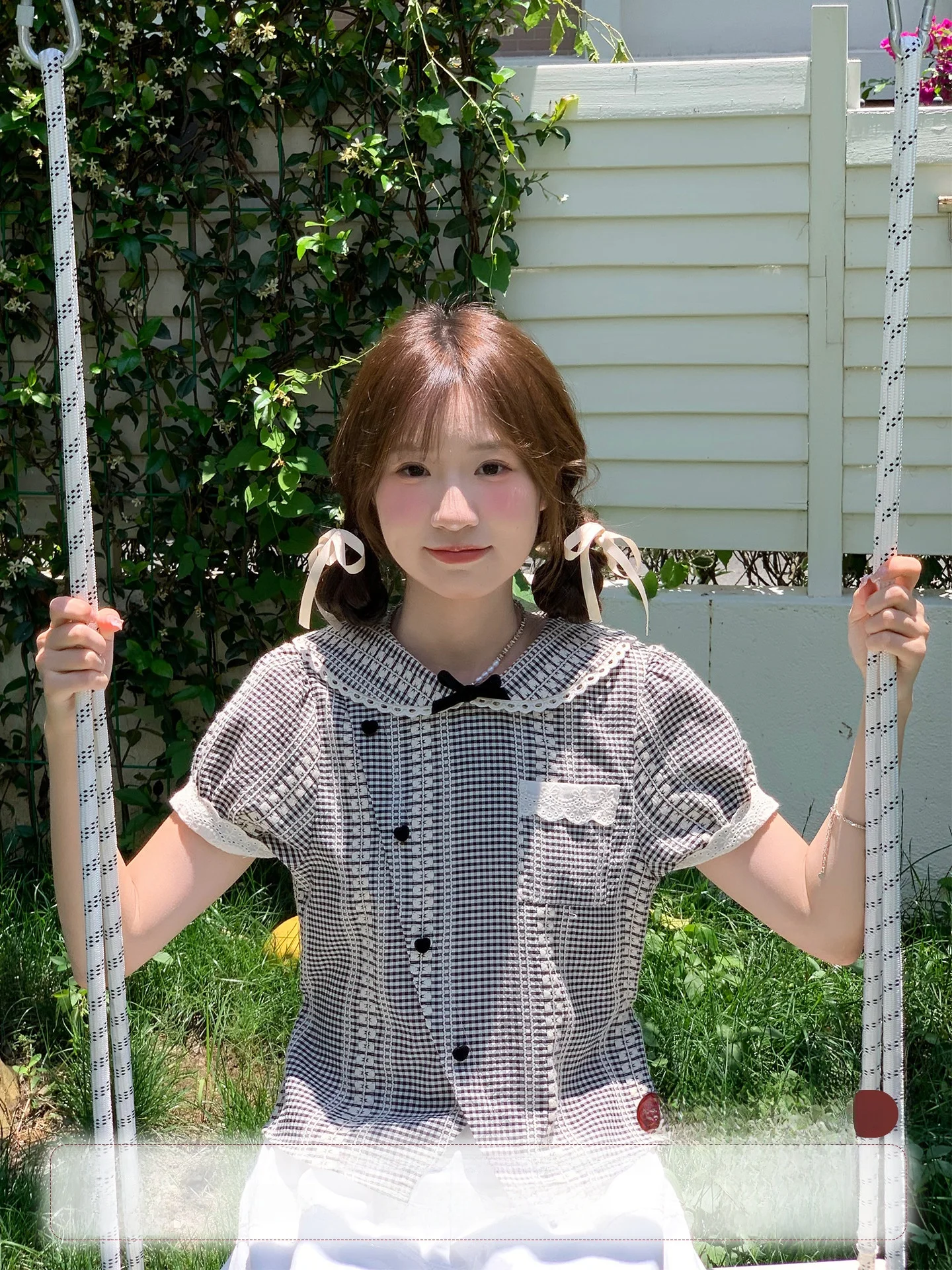 Sweet Retro Plaid Asymmetric Doll irt Knot Bubble Sve Women's Summer Top Wooden Tea MUCHA Polka Dot Blouse
Sweet Retro Plaid Asymmetric Doll irt Knot Bubble Sve Women's Summer Top Wooden Tea MUCHA Polka Dot Blouse