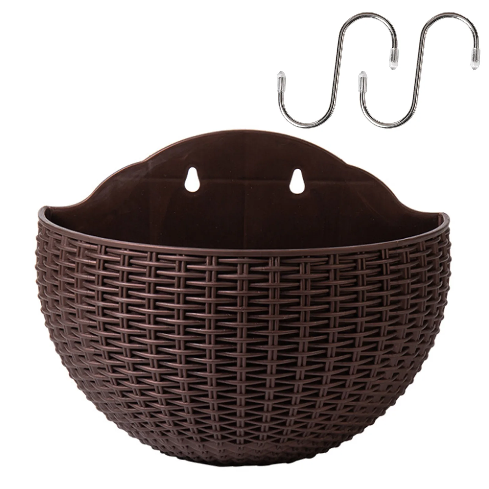 No-punch European-style imitation rattan wall hanging half-round flower pots hanging planters balcony lazy flower pots wall-moun
No-punch European-style imitation rattan wall hanging half-round flower pots hanging planters balcony lazy flower pots wall-moun