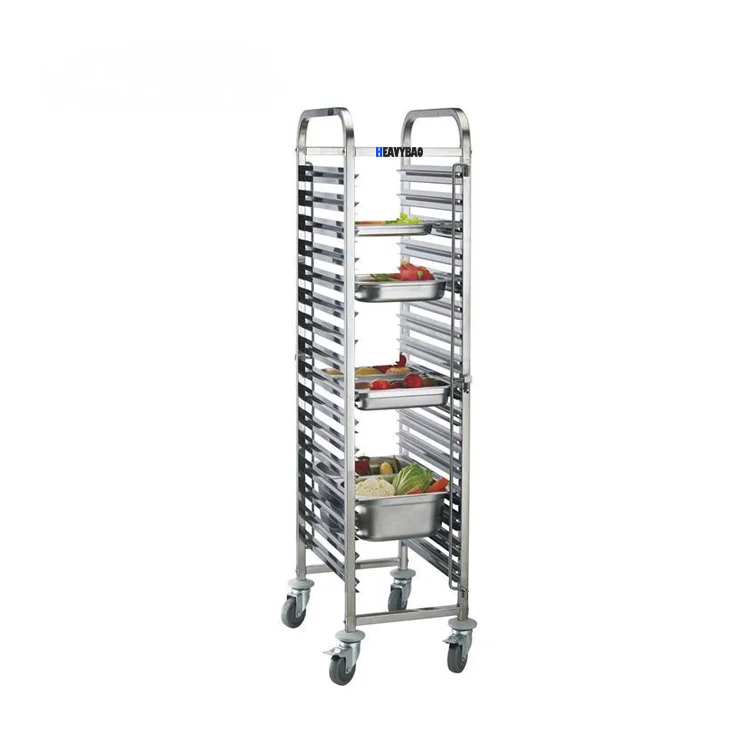 Heavybao 15-Tier Stainless Steel Baking Rack Trolley 1/1 GN Food Pan Holder For Hotels And Restaurants
Heavybao 15-Tier Stainless Steel Baking Rack Trolley 1/1 GN Food Pan Holder For Hotels And Restaurants
