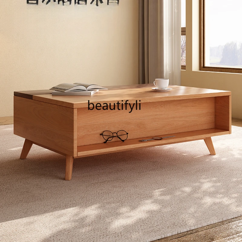 All solid wood coffee table simple modern Nordic tea table living room oak lifting tea table
All solid wood coffee table simple modern Nordic tea table living room oak lifting tea table