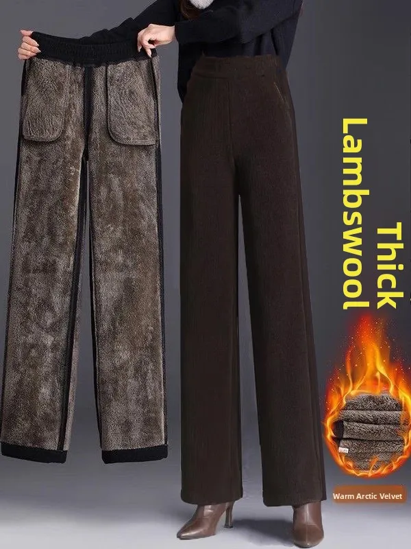Thiened Fce Вельветовые брюки с высокой талией на подкладке для женщин Теплые широкие брюки прямого кроя Длинные брюки Повседневная одежда Зимняя верхняя одежда
Thiened Fce Вельветовые брюки с высокой талией на подкладке для женщин Теплые широкие брюки прямого кроя Длинные брюки Повседневная одежда Зимняя верхняя одежда