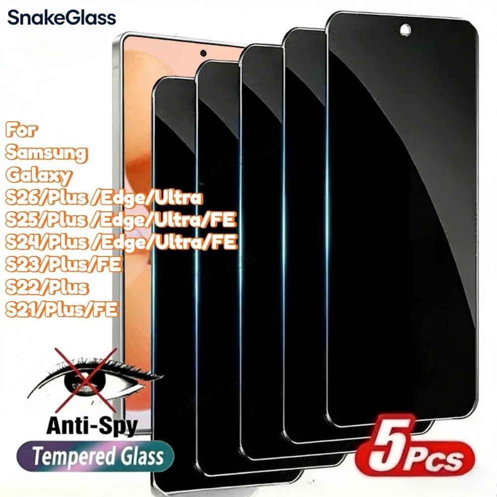 5PCS Privacy Screen Protectors for Samsung Galaxy S26+ S26 S25 S24 S23 S22 S21 S20 Ultra/Plus/FE Anti-Peep Tempered Glass Film
5PCS Privacy Screen Protectors for Samsung Galaxy S26+ S26 S25 S24 S23 S22 S21 S20 Ultra/Plus/FE Anti-Peep Tempered Glass Film