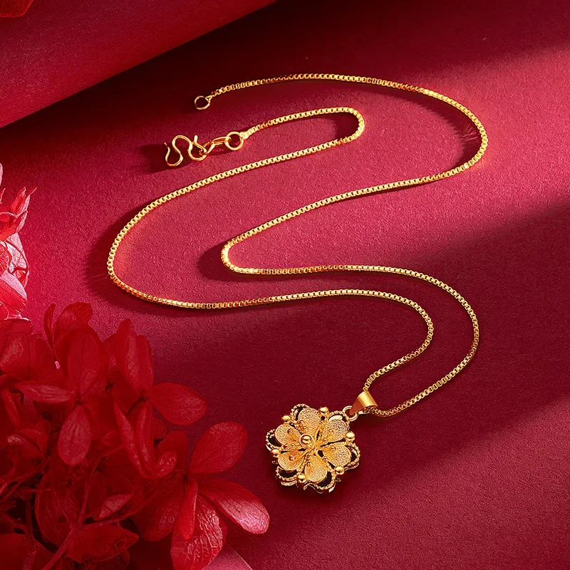 3D Romance 14k Gold Color Flower Pendant Necklace for Women Yellow Gold Color Pendant Chain Luxury Party Fine Jewelry
3D Romance 14k Gold Color Flower Pendant Necklace for Women Yellow Gold Color Pendant Chain Luxury Party Fine Jewelry