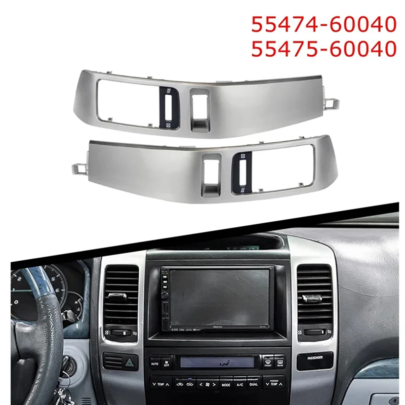 4X Left+Right Dashboard Air Vent Panel For Land Cruiser Prado 120 2003-2009 Air Vent Finish Panel 55474-60040
4X Left+Right Dashboard Air Vent Panel For Land Cruiser Prado 120 2003-2009 Air Vent Finish Panel 55474-60040