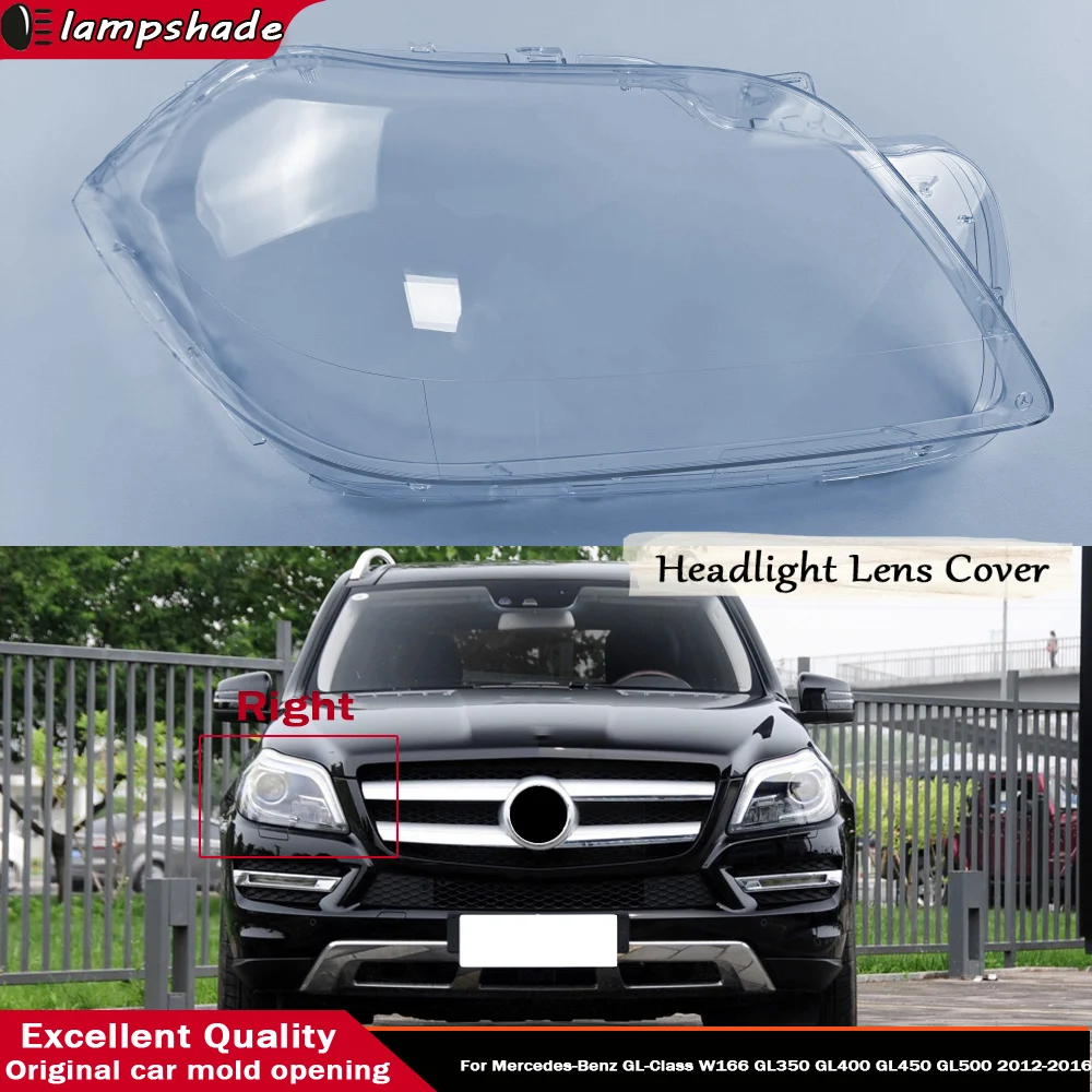 For Mercedes-Benz GL-Class W166 GL350 GL400 GL450 GL500 2012 - 2016 Car Front Transparent Glass shell Headlight Shell Cover Lens
For Mercedes-Benz GL-Class W166 GL350 GL400 GL450 GL500 2012 - 2016 Car Front Transparent Glass shell Headlight Shell Cover Lens