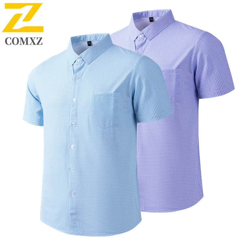 2025 New Men's Summer Ice Silk Short Sleeve Shirt Business Casual Plaid Loose Fit Pocket Casual Top Lightweight Breathable
2025 New Men's Summer Ice Silk Short Sleeve Shirt Business Casual Plaid Loose Fit Pocket Casual Top Lightweight Breathable