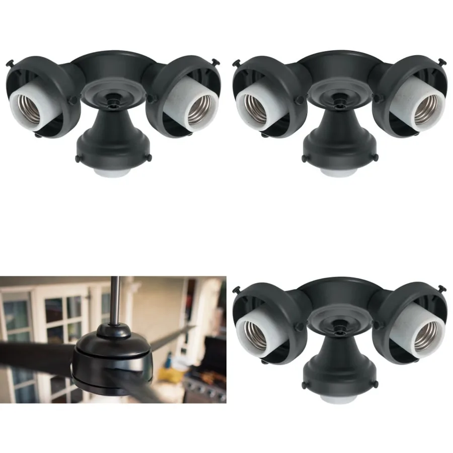 Three Light Fitter for Ceiling Fan - Ceiling Fan Light Kit Base and Replacement, Compatible with and Casablanca - 99140
Three Light Fitter for Ceiling Fan - Ceiling Fan Light Kit Base and Replacement, Compatible with and Casablanca - 99140
