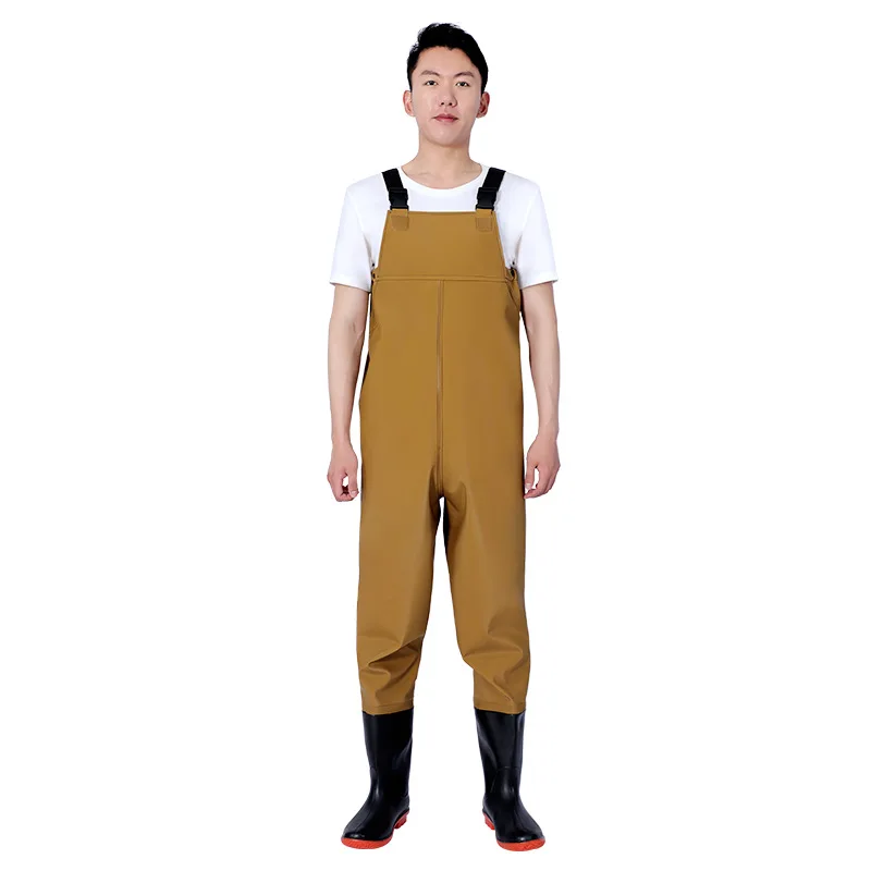 Brown Ultra Thick PVC Fisherman Waders Breathable Fiber Fishing Pants with Footboot -30℃ Freeze Resistant waterproof Overalls
Brown Ultra Thick PVC Fisherman Waders Breathable Fiber Fishing Pants with Footboot -30℃ Freeze Resistant waterproof Overalls