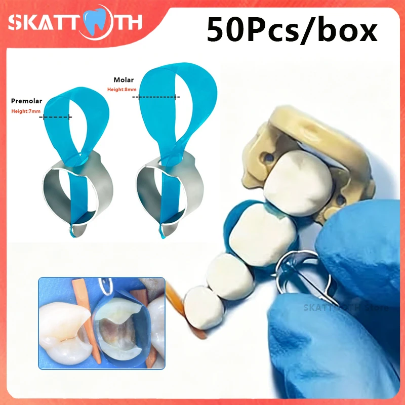 Dental Pre-Formed Retainer Matrix Bands Blue Transparent Posterior Matrices Strips Class-Ⅱ Restorations Molar Ring Dentistry
Dental Pre-Formed Retainer Matrix Bands Blue Transparent Posterior Matrices Strips Class-Ⅱ Restorations Molar Ring Dentistry