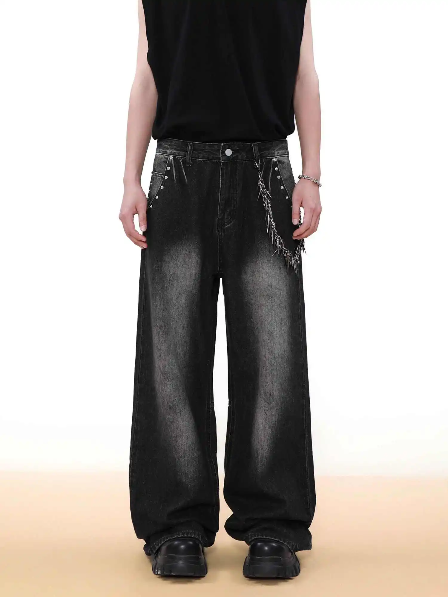 Женские черные готические эмо мешковатые джинсы Y2k в стиле Харадзюку, винтажные джинсовые брюки-бойфренды, японский стиль 2000-х годов, джинсы большого размера, брюки 2025 
Женские черные готические эмо мешковатые джинсы Y2k в стиле Харадзюку, винтажные джинсовые брюки-бойфренды, японский стиль 2000-х годов, джинсы большого размера, брюки 2025